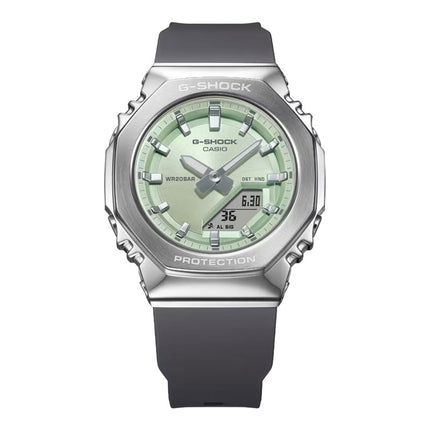 Casio G-Shock GM-S2110-3ADR CasiOak Metallic Colour Series Green Dial Grey Resin Band