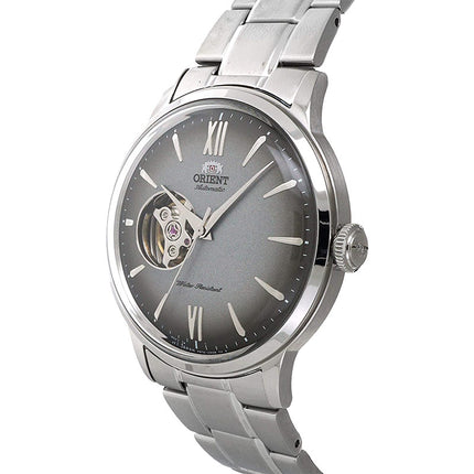 Orient Classic RA-AG0029N Helios Mechanical Men Open Heart Grey Dial Stainless Steel Strap