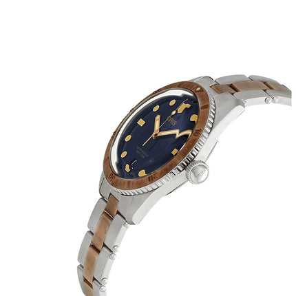 Oris Divers 01-733-7707-4355-07-8-20-17 Sixty-Five Blue Dial Dual Tone Stainless Steel Strap