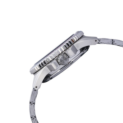 Alba Mechanical A3B017X1 Automatic Men Pepsi Black Pattern Dial Stainless Steel Strap