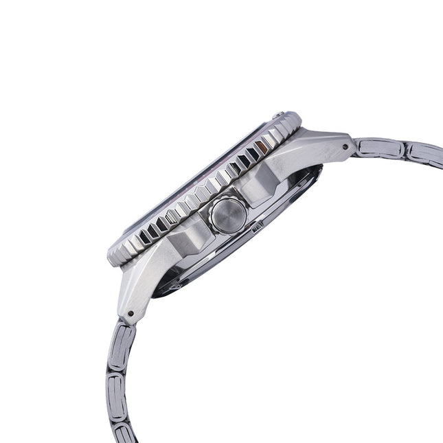 Alba Mechanical A3B017X1 Automatic Men Pepsi Black Pattern Dial Stainless Steel Strap