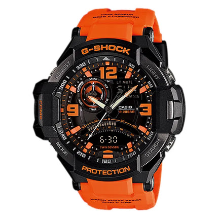 Casio G-Shock Gravitymaster GA-1000-4ADR Master Of G Twin Sensor Digital Compass Orange Resin Band