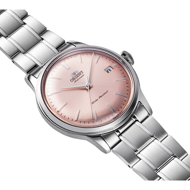 Orient Classic RA-AC0M11Y Bambino 38 Automatic Light Pink Dial Metal Strap