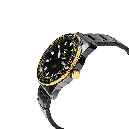 Seiko 5 Sports SRP670K1 Automatic Black Dial Black Stainless Steel Strap