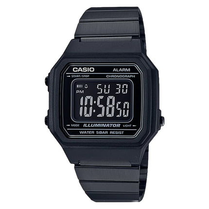 Casio General B650WB-1BDF Vintage Men Digital Dial Black Stainless Steel Band