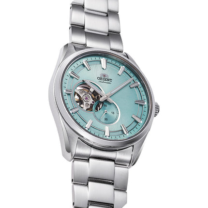 Orient Contemporary RA-AR0009L Semi Skeleton Series Baby Blue Dial Stainless Steel Strap