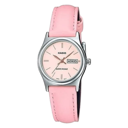 Casio General LTP-V006L-4BUDF Ladies Pink Dial Pink Leather Band