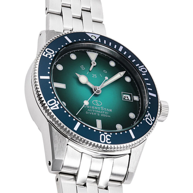 Orient Star Diver 1964 2nd Edition RK-AU0602E Automatic Divers Green Gradient Dial Stainless Steel