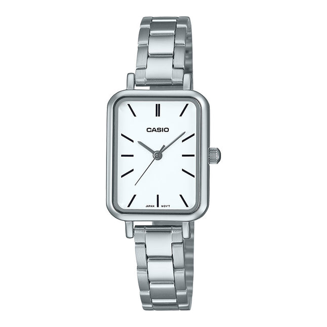 Casio General LTP-V009D-7EUDF Ladies White Dial Stainless Steel Band