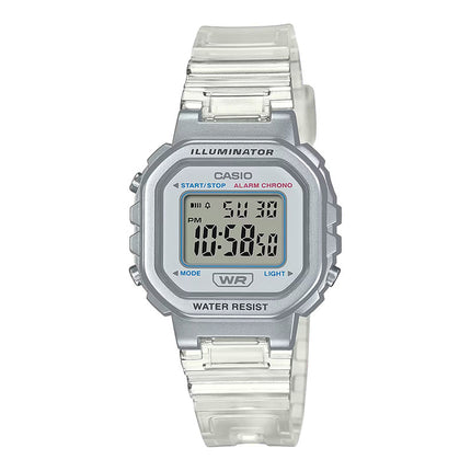 Casio General LA-20WHS-7ADF Digital Dial Transparent Resin Band
