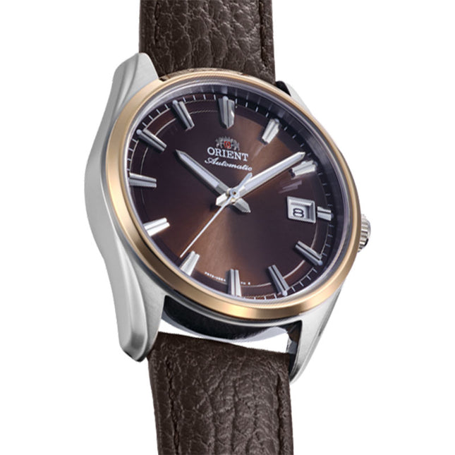 Orient Contemporary RA-AC0R03Y Stretto Date Brown Dial Brown Leather Strap