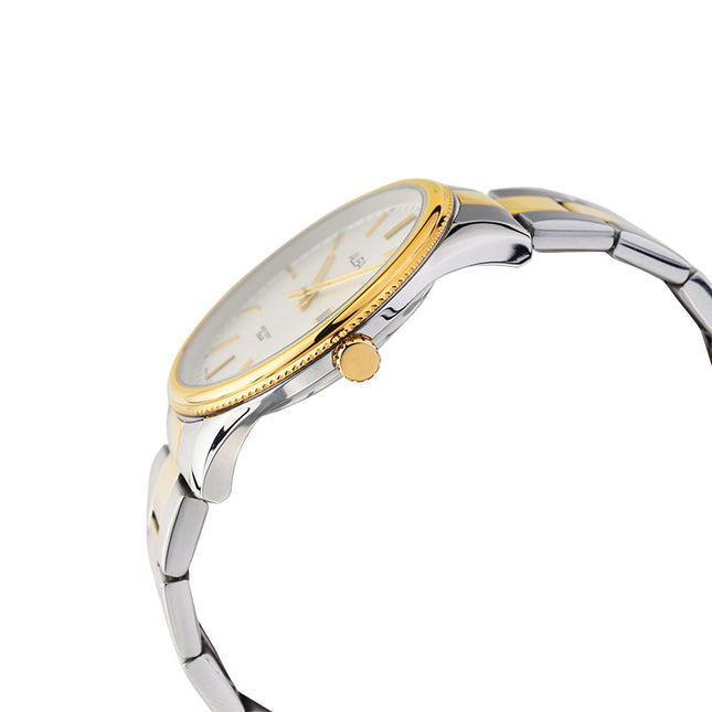Alba Prestige AS9H54X1 Men Silver Dial Dual Tone Stainless Steel Strap
