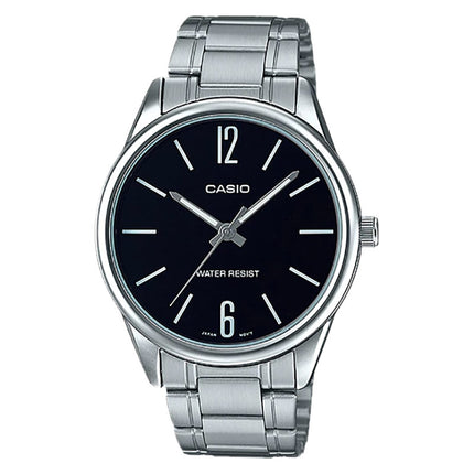 Casio General MTP-V005D-1BUDF Men Black Dial Stainless Steel Band
