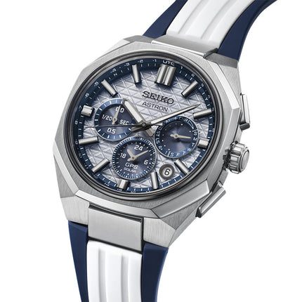 Seiko Astron HAB004J1 145th Anniversary GPS Solar Dual Time Chronograph Titanium Limited Edition