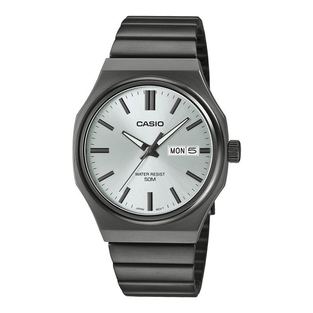 Casio General MTP-E735B-7AVDF Men Silver Dial Gunmetal Stainless Steel Band