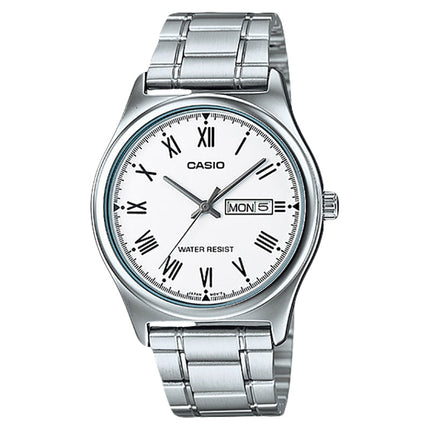 Casio General MTP-V006D-7BUDF Men White Dial Stainless Steel Band