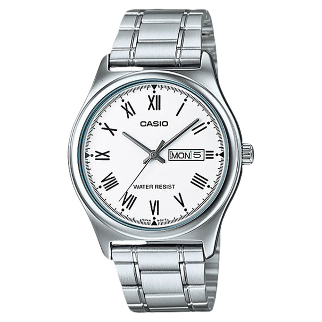 Casio General MTP-V006D-7BUDF Men White Dial Stainless Steel Band