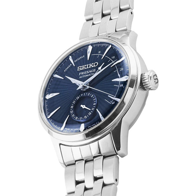 Seiko Presage SSA347J1 Cocktail Time Blue Moon Automatic Blue Texture Dial Stainless Steel Strap