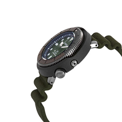 Seiko Prospex SNE561P1 Solar Divers 200M Green Dial Green Rubber Strap
