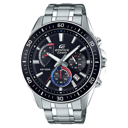 Casio Edifice EFR-552D-1A3VUDF Men Chronograph Black Dial Stainless Steel Band