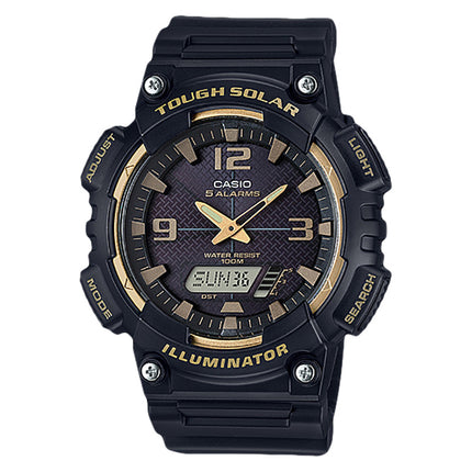 Casio General AQ-S810W-1A3VDF Solar Analog Digital Dial Black Resin Band