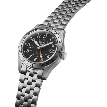 Seiko 5 Sports SSK023K1 GMT Field Sports Style Black Dial Stainless Steel Strap