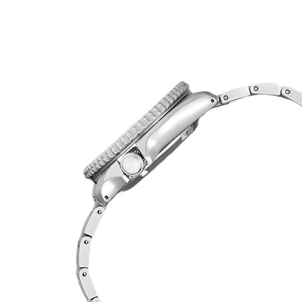 Seiko 5 Sports SRPK09K1 SKX Sports Style Rally Driver Silver Dial St. Steel Strap Special Edition