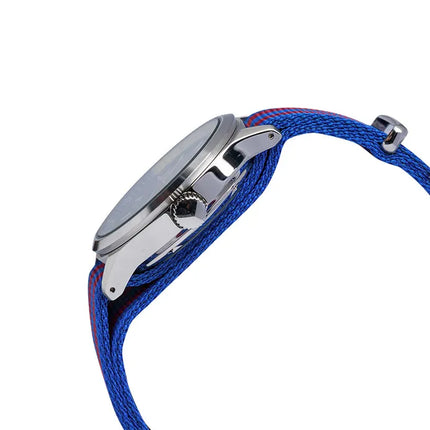 Seiko 5 Sports SRP303K1 Barcelona Blue Dial Dual Tone Nylon Strap