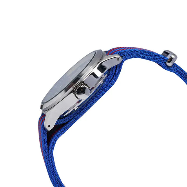 Seiko 5 Sports SRP303K1 Barcelona Blue Dial Dual Tone Nylon Strap