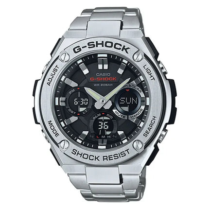 Casio G-Shock G-Steel GST-S110D-1ADR Tough Solar Digital Analog Dial Stainless Steel Band