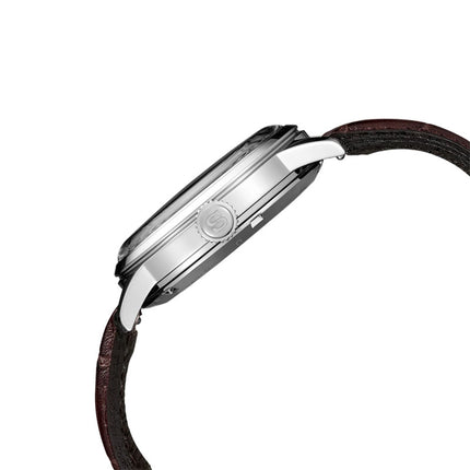 Seiko Presage SSK041J1 Cocktail Time GMT Acacia Ivory Dial Brown Leather Strap
