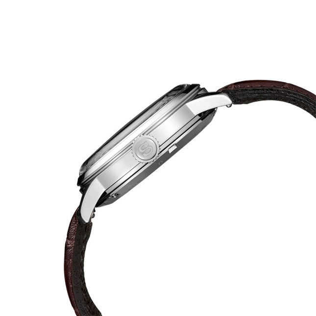 Seiko Presage SSK041J1 Cocktail Time GMT Acacia Ivory Dial Brown Leather Strap