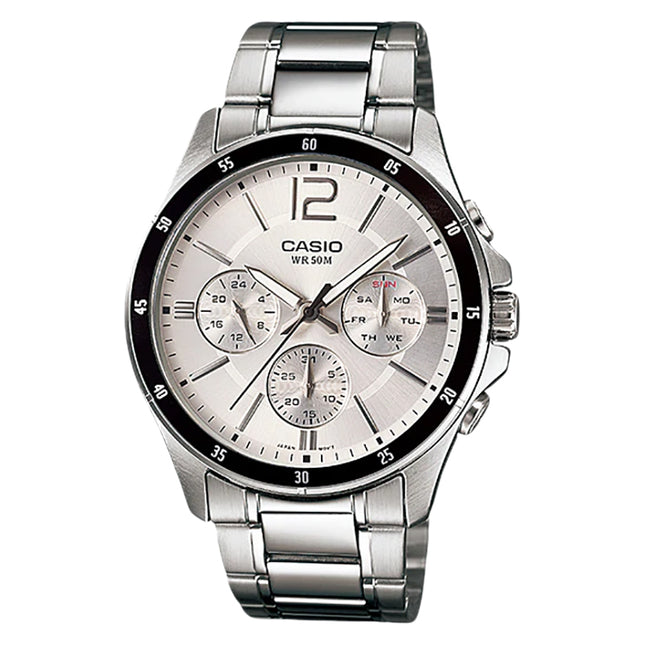 Casio General MTP-1374D-7AVDF Enticer Men Silver Dial Stainless Steel Band