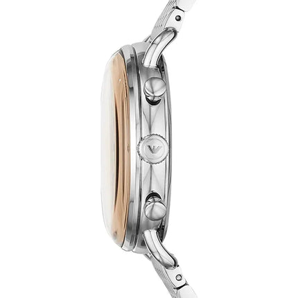 Emporio Armani AR11239 Chronograph Men Beige Dial Stainless Steel Strap