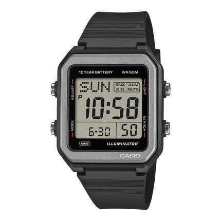 Casio General W-221H-1AVDF 10 Year Battery Life Digital Dial Black Resin Band