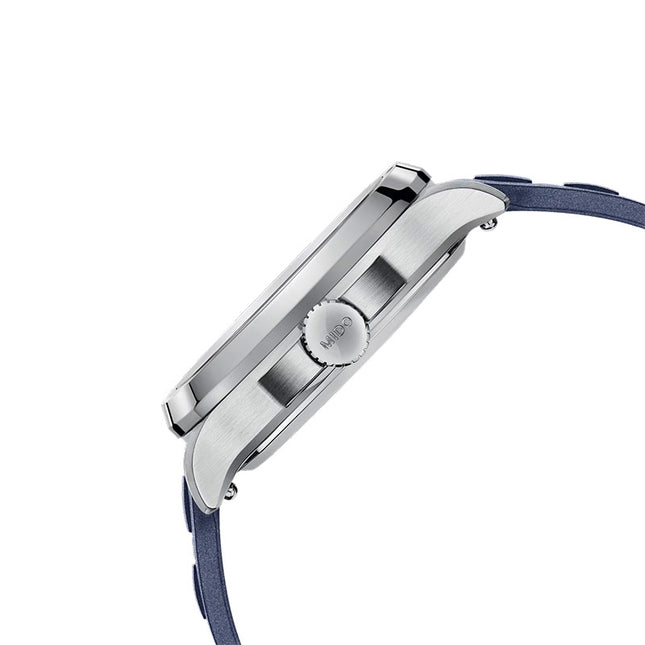 MIDO Multifort TV Big Date M049.526.17.041.00 Blue Gradient Dial Blue Rubber Strap