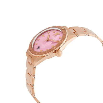 Oris Divers Sixty-Five 01-733-7771-3158-07-8-19-15 Cotton Candy Red Dial Rose Gold St. Steel Strap