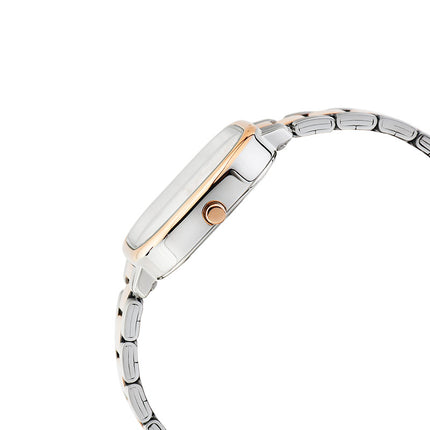 Alba Fashion AH7BZ0X1 Ladies Silver White Dial Dual Tone Stainless Steel Strap