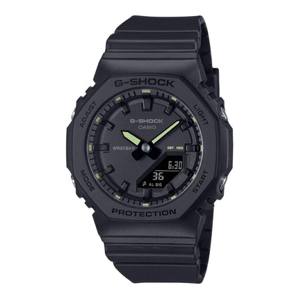 Casio G-Shock GMA-P2100SA-1A2DR Ladies CasiOak All Black Digital Analog Dial Black Resin Band