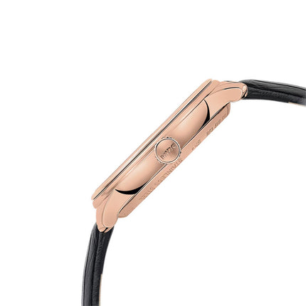 MIDO Baroncelli M027.207.36.266.00 Heritage Lady Automatic Ivory Dial Black Leather Strap 