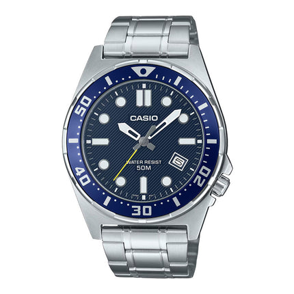 Casio General MTD-135D-2AVDF Men Analog Blue Dial Stainless Steel Band