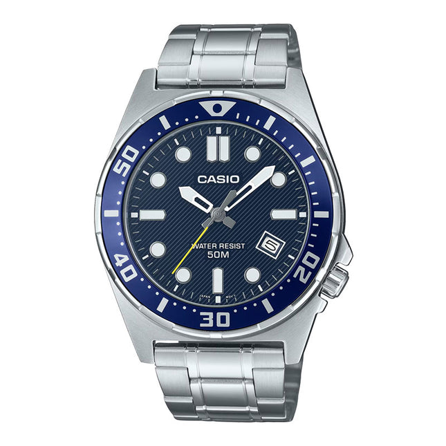 Casio General MTD-135D-2AVDF Men Analog Blue Dial Stainless Steel Band