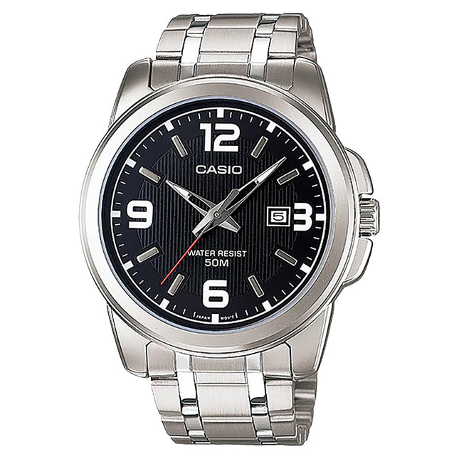 Casio General MTP-1314D-1AVDF Enticer Men Black Dial Stainless Steel Band