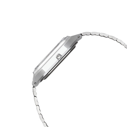 Casio General AQ-230A-7AMQYDF Vintage Digital Analog White Dial Stainless Steel Band