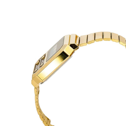 Casio General A100WEG-9ADF Digital Dial Gold Stainless Steel Band