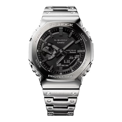 Casio G-Shock GM-B2100D-1ADR CasiOak Solar Full Metal Octogonal Analog Digital Dial St. Steel Band