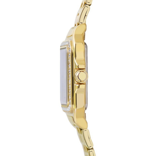 Alba Fashion AH7FE4X1 Ladies Analog Green Dial Gold Stainless Steel Strap