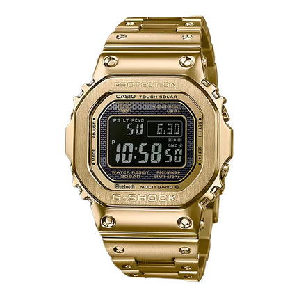 Casio G-Shock GMW-B5000GD-9DR Full Metal Square Tough Solar Digital Dial Gold Stainless Steel Band
