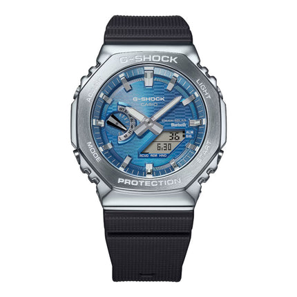 Casio G-Shock GBM-2100A-2BDR CasiOak Metal Covered Bluetooth Blue Dial Resin Band