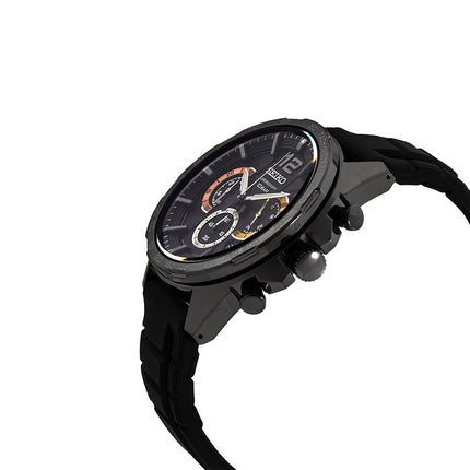 Seiko Chronograph SSB349P1 Neo Sport Black Dial Black Rubber Strap